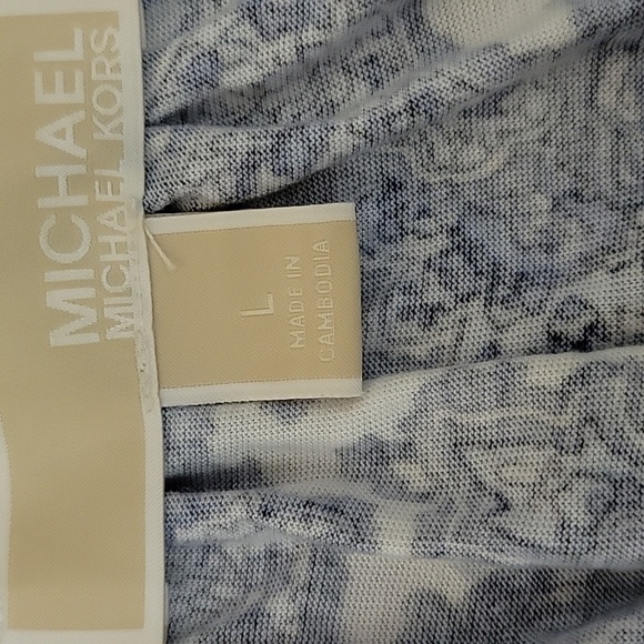 Michael Michael Kors Blue and White Relaxed Blouse - Picture 4 of 4
